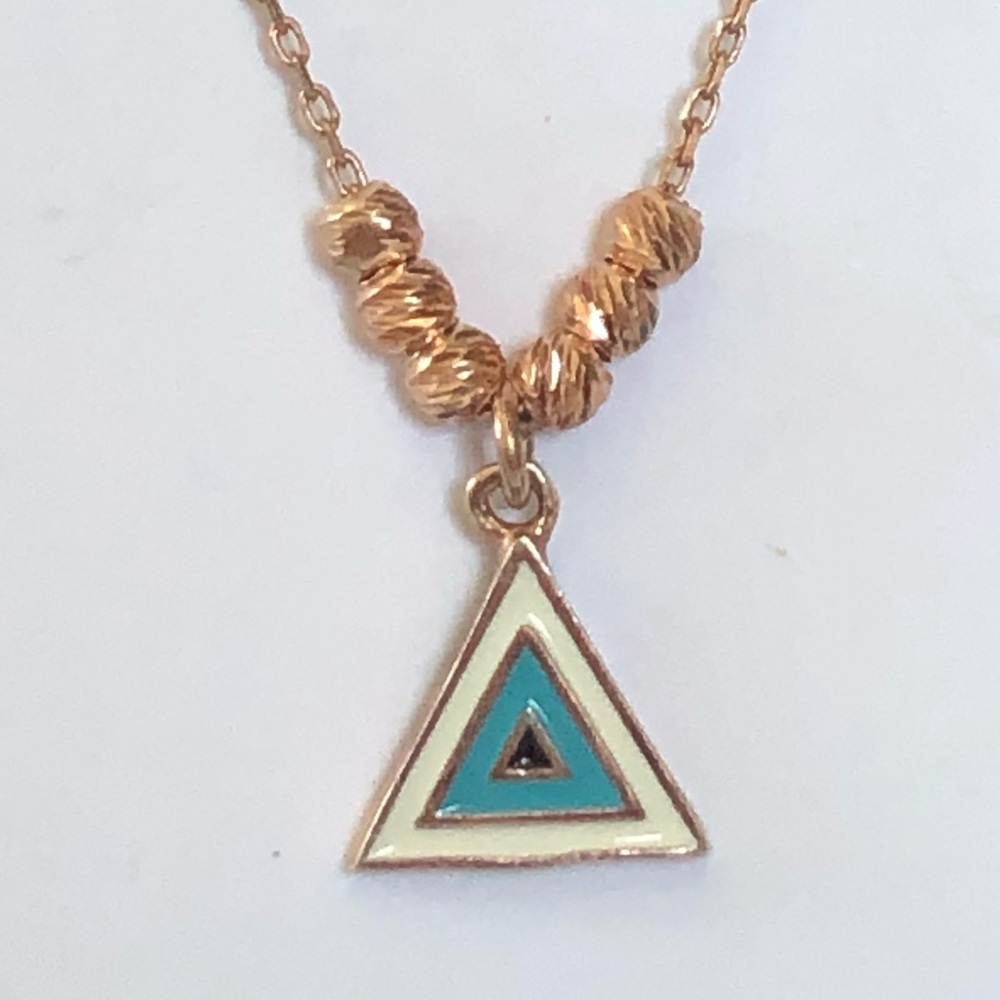 Reversible 925 silver necklace handmade boho evil eye
